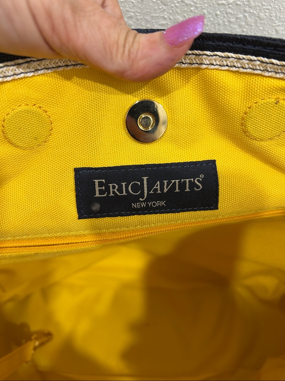 NWOT Eric Javits Straw Shoulder / Bucket  Bag - Picture 14 of 16